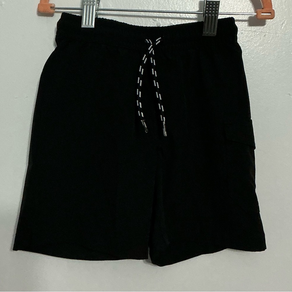 Okie Dokie Black Kids Shorts with Drawstring